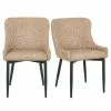 Dunelm Montreal Set Of 2 Faux Leather Dining Chairs -dining room furniture Shop 30724476
