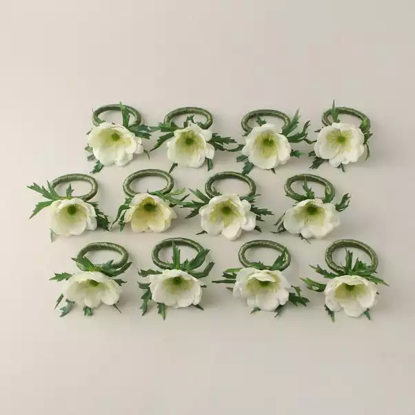 Dunelm Set Of 12 Anemone Napkin Rings 7cm 3 Dunelm Set Of 12 Anemone Napkin Rings 7cm