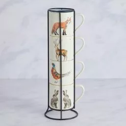 Dunelm Set Of 4 Woodland Stackable Mugs 10 Dunelm Set Of 4 Woodland Stackable Mugs -dining room furniture Shop 30730083 alt02