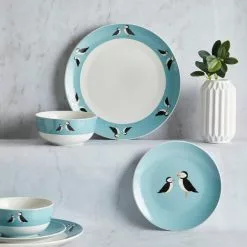 Dunelm Puffin 12 Piece Dinner Set
