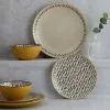 Dunelm Global Ochre 12 Piece Dinner Set -dining room furniture Shop 30734548