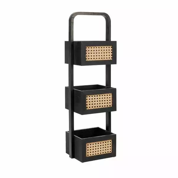 Dunelm French Cane Black Caddy 4 Dunelm French Cane Black Caddy - Image 2