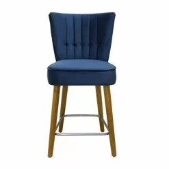 Dunelm Isla Velvet Bar Stool -dining room furniture Shop 30748290 alt03