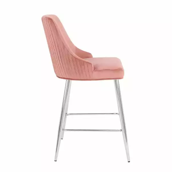 Dunelm Peyton Velvet Bar Stool 5 Dunelm Peyton Velvet Bar Stool - Image 3