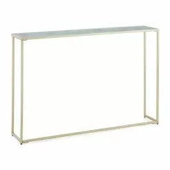 Dunelm Sullivan Gold Marble Effect Wide Slim Console -dining room furniture Shop 30753021 alt01