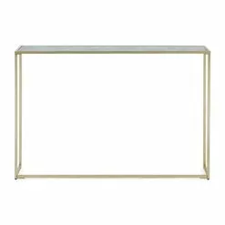 Dunelm Sullivan Gold Marble Effect Wide Slim Console -dining room furniture Shop 30753021 alt02