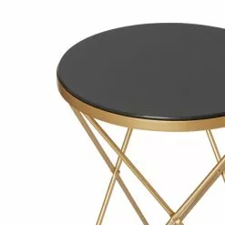 Dunelm Zoey Black Top Gold Effect Side Table -dining room furniture Shop 30756925 alt03