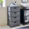 Dunelm Recycled Plastic Grey Rattan Drawer Tower -dining room furniture Shop 30759023