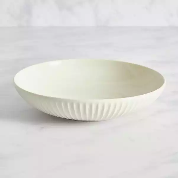 Dunelm Linear Embossed Porcelain Pasta Bowl 3 Dunelm Linear Embossed Porcelain Pasta Bowl