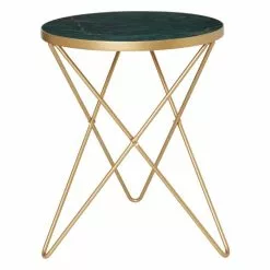 Dunelm Zoey Green Marble Effect Side Table -dining room furniture Shop 30762776 alt02