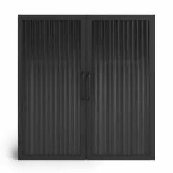 Dunelm Stannis Reeded Glass Double Door Wall Cabinet -dining room furniture Shop 30765709 alt02