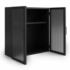 Dunelm Stannis Reeded Glass Double Door Wall Cabinet -dining room furniture Shop 30765709 alt04