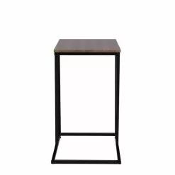 Dunelm Charlie Rustic Wood Effect C-Shaped Side Table -dining room furniture Shop 30765712 alt04