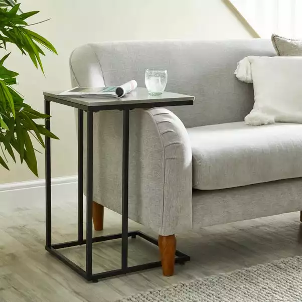 Dunelm Charlie Concrete Effect C-Shaped Side Table 3 Dunelm Charlie Concrete Effect C-Shaped Side Table