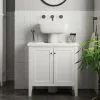 Dunelm Lynton White Compact Bathroom Under Sink Unit