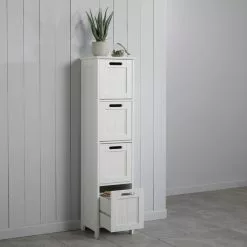 Dunelm Rimini White 4 Drawer Unit -dining room furniture Shop 30765731 alt02
