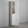 Dunelm Rimini White Tall Cabinet -dining room furniture Shop 30765735