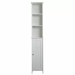 Dunelm Rimini White Tall Cabinet -dining room furniture Shop 30765735 alt05