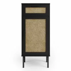 Dunelm Winslow Medium Cabinet Black Rattan -dining room furniture Shop 30766710 alt02