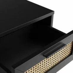 Dunelm Winslow Medium Cabinet Black Rattan -dining room furniture Shop 30766710 alt05