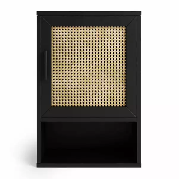 Dunelm Winslow Wall Cabinet Black Rattan 5 Dunelm Winslow Wall Cabinet Black Rattan - Image 3