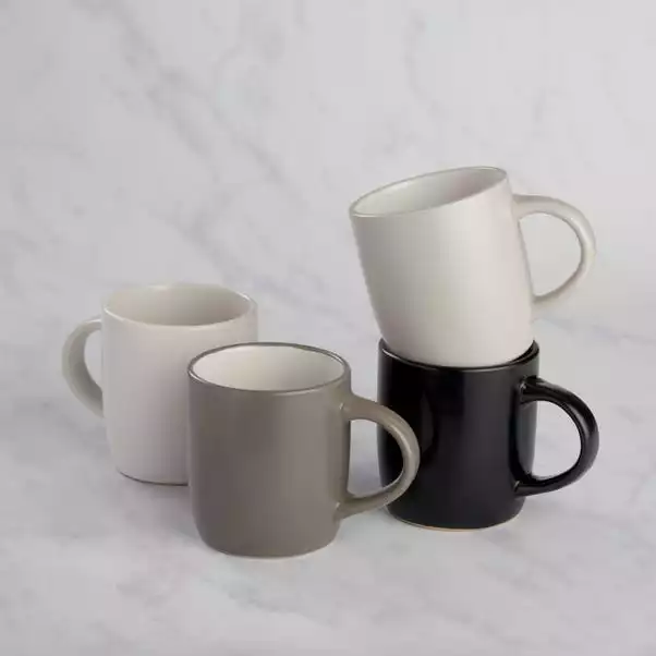 Dunelm Set Of 4 Monochrome Mug 3 Dunelm Set Of 4 Monochrome Mug