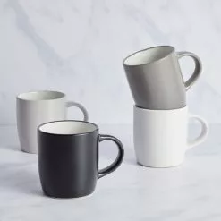 Dunelm Set Of 4 Monochrome Mug 9 Dunelm Set Of 4 Monochrome Mug -dining room furniture Shop 30767592 alt01