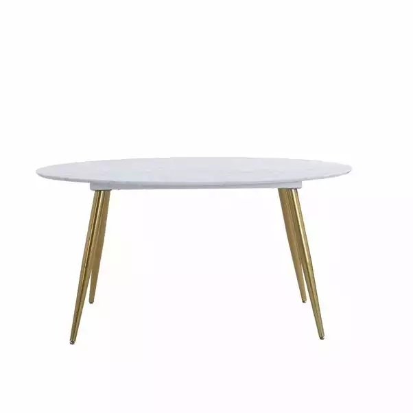Dunelm Kendall Marble Effect Oval Dining Table 4 Dunelm Kendall Marble Effect Oval Dining Table - Image 2