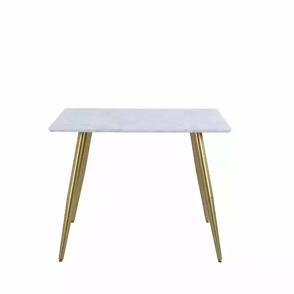Dunelm Kendall Marble Effect Square Dining Table 4 Dunelm Kendall Marble Effect Square Dining Table - Image 2