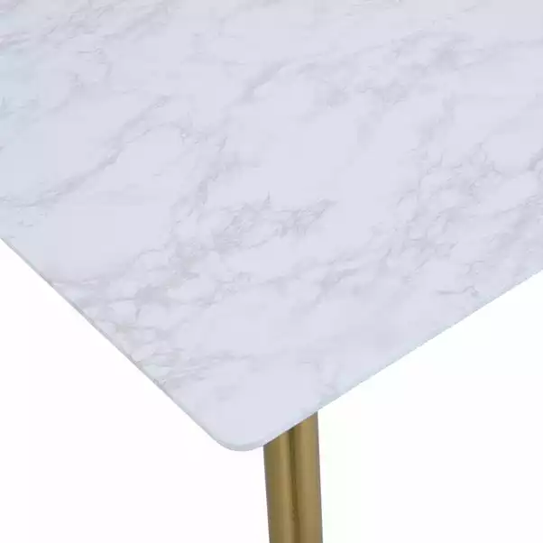 Dunelm Kendall Marble Effect Square Dining Table 8 Dunelm Kendall Marble Effect Square Dining Table - Image 6