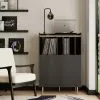 Dunelm Georgi Vinyl Cabinet Black 2 Dunelm Georgi Vinyl Cabinet Black -dining room furniture Shop 30769724