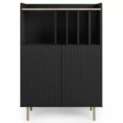 Dunelm Georgi Vinyl Cabinet Black 10 Dunelm Georgi Vinyl Cabinet Black -dining room furniture Shop 30769724 alt02