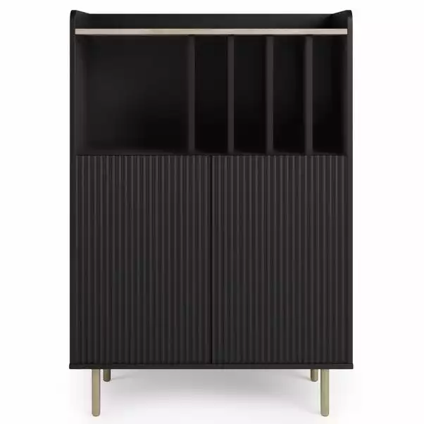 Dunelm Georgi Vinyl Cabinet Black 5 Dunelm Georgi Vinyl Cabinet Black - Image 3