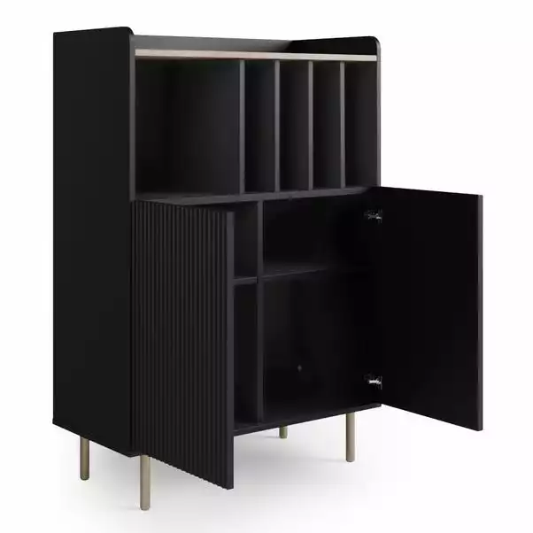 Dunelm Georgi Vinyl Cabinet Black 7 Dunelm Georgi Vinyl Cabinet Black - Image 5
