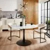 Dunelm Addison Tulip Dining Table Round 120cm -dining room furniture Shop 30772772