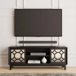 Dunelm Delphi Black TV Unit
