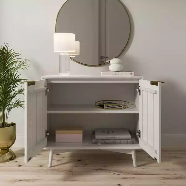 Dunelm Neena Small Sideboard, White Wash Acacia Wood 5 Dunelm Neena Small Sideboard, White Wash Acacia Wood - Image 3