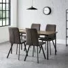 Julian Bowen Carnegie Rectangular Dining Table With 4 Monroe Dining Chairs 1 Julian Bowen Carnegie Rectangular Dining Table With 4 Monroe Dining Chairs -dining room furniture Shop 30794175