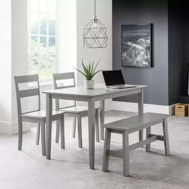 Julian Bowen Kobe Compact Rectangular Dining Table Grey 3 Julian Bowen Kobe Compact Rectangular Dining Table Grey