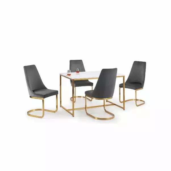 Julian Bowen Scala Rectangular Dining Table Gold 8 Julian Bowen Scala Rectangular Dining Table Gold - Image 6