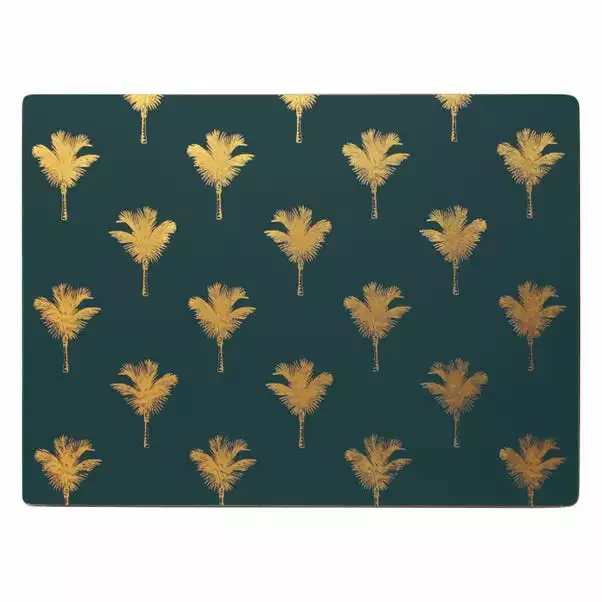 Dunelm Set Of 4 Luxe Palm Metallic Corkback Placemats 3 Dunelm Set Of 4 Luxe Palm Metallic Corkback Placemats