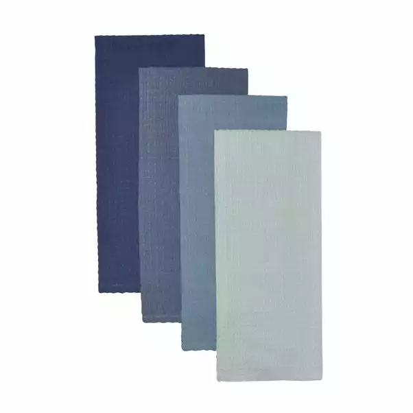 Dunelm Isabelle Waffle Pack Of 4 Tea Towels Blues 3 Dunelm Isabelle Waffle Pack Of 4 Tea Towels Blues