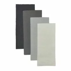 Dunelm Isabelle Waffle Pack Of 4 Tea Towels Mono