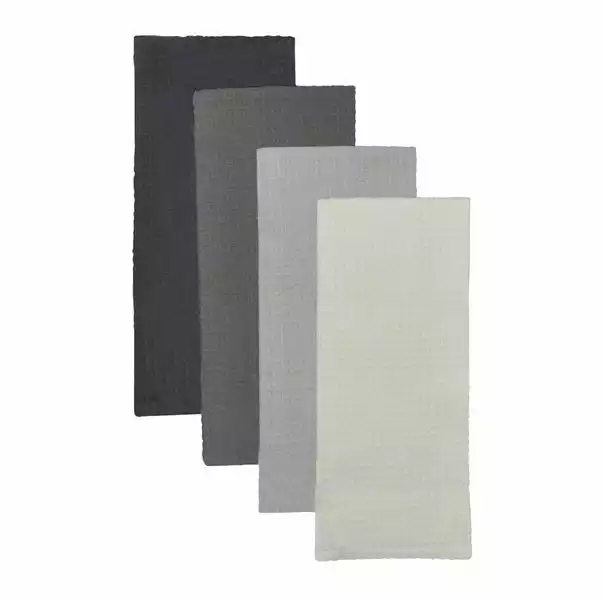 Dunelm Isabelle Waffle Pack Of 4 Tea Towels Mono 3 Dunelm Isabelle Waffle Pack Of 4 Tea Towels Mono