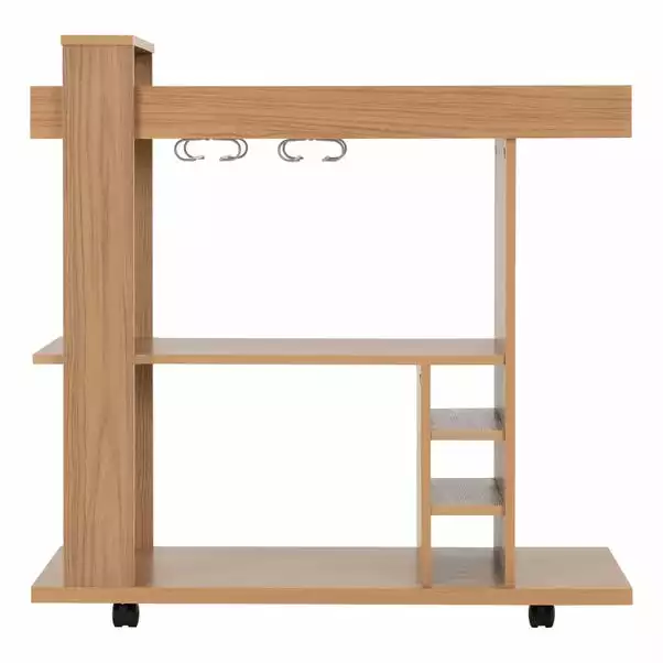 Seconique Naples Drinks Cart Oak Effect 4 Seconique Naples Drinks Cart Oak Effect - Image 2