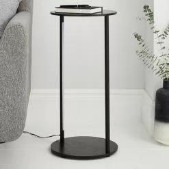 Dunelm Cole Side Table With LED Light Black 8 Dunelm Cole Side Table With LED Light Black -dining room furniture Shop 30802415 alt01