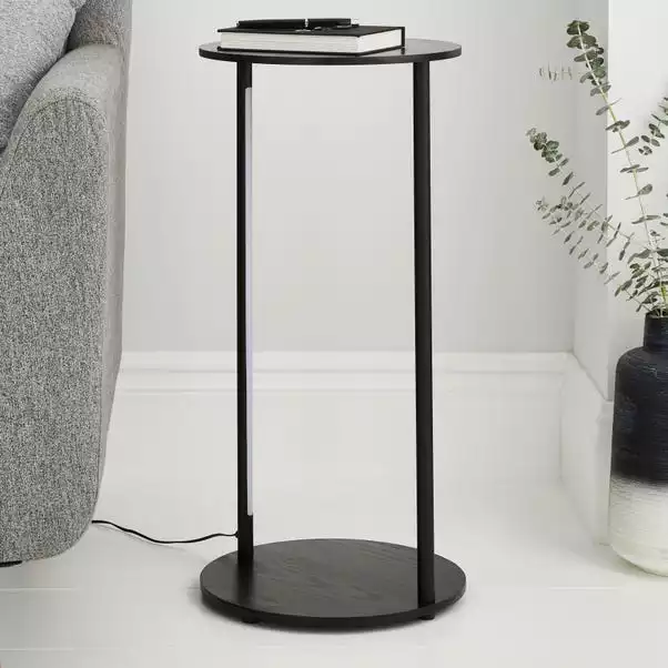 Dunelm Cole Side Table With LED Light Black 3 Dunelm Cole Side Table With LED Light Black - Image 2