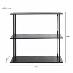 Dunelm Cole Console Table With LED Light Black -dining room furniture Shop 30802416 alt05