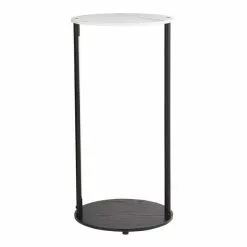 Dunelm Aiko Side Table With 1 LED Light Black And Faux Marble 12 Dunelm Aiko Side Table With 1 LED Light Black And Faux Marble -dining room furniture Shop 30802418 alt04
