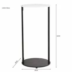 Dunelm Aiko Side Table With 1 LED Light Black And Faux Marble 13 Dunelm Aiko Side Table With 1 LED Light Black And Faux Marble -dining room furniture Shop 30802418 alt05